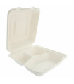 Medium Box 3 compart.  20x20x7,5 cm - blanco