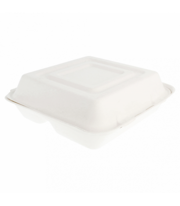 Large Box 3 compart.  20x20x7,5 cm - blanco