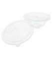 ENSALADERAS CON TAPAS BISAGRA 750 ML Ø 14,8x9,7 CM TRANSPARENTE PET (400 UNID.)