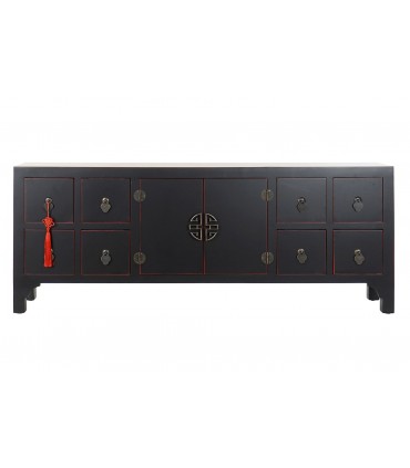 Mueble TV oriental negro