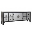 Mueble TV oriental negro y plata