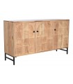 Buffet acacia metal 145x40x80 cm